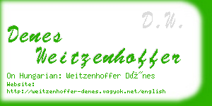 denes weitzenhoffer business card